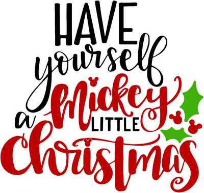 Little Mickey Christmas Design - DTF Ready To Press - DTF Dallas 