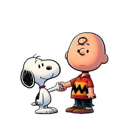 The Peanuts Snoopy And Charlie Brown Cartoon Design - DTF Ready To Press - DTF Dallas 