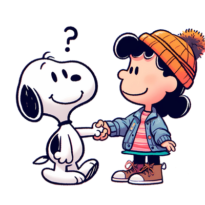 Snoopy and Lucy Van Pelt Cartoon Design V1 | DTF Dallas - DTF Dallas 