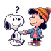 Snoopy and Lucy Van Pelt Cartoon Design V1 | DTF Dallas