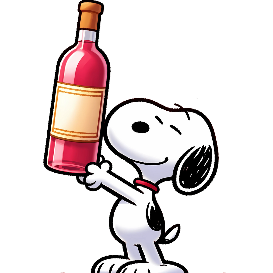 The Peanuts Snoopy Wine Cartoon Design | DTF Dallas