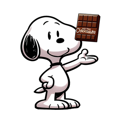 The Peanuts Snoopy - Chocolate Cartoon Design | DTF Dallas - DTF Dallas 
