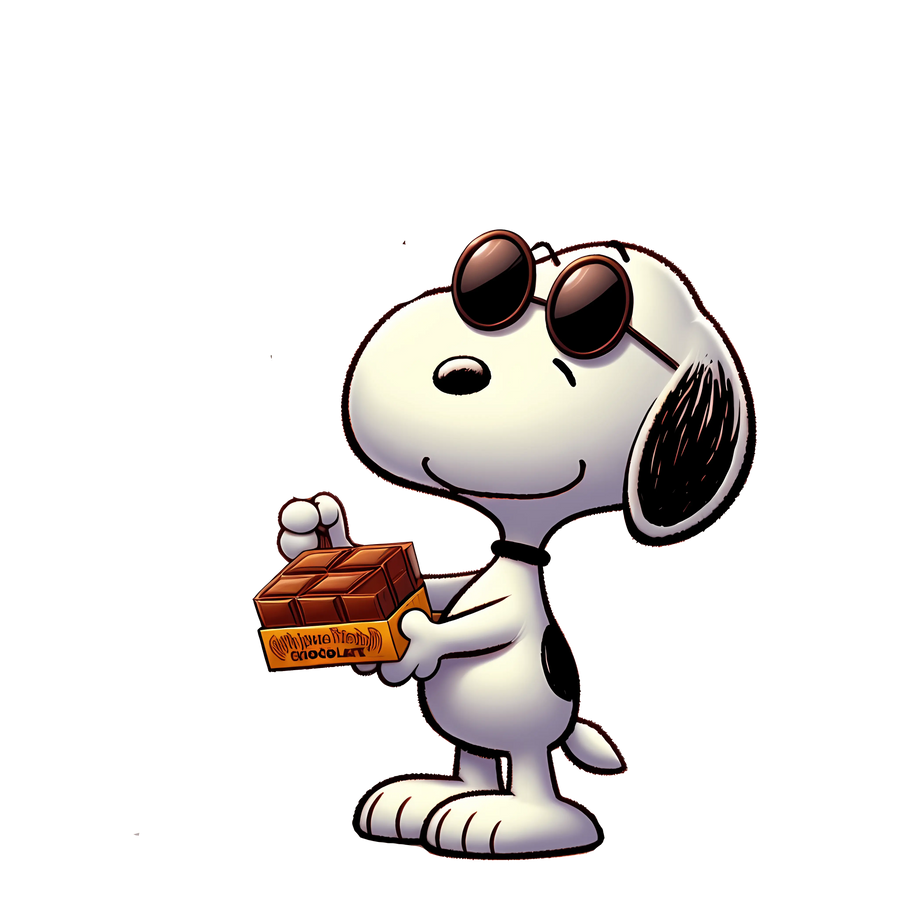 Snoopy Chocolate Cartoon Design - DTF Ready To Press