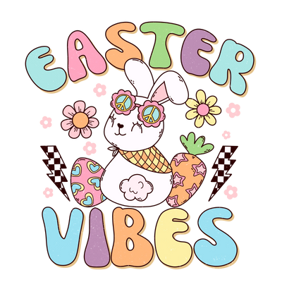 Retro Easter Vibes Design - DTF Ready To Press - DTF Dallas 