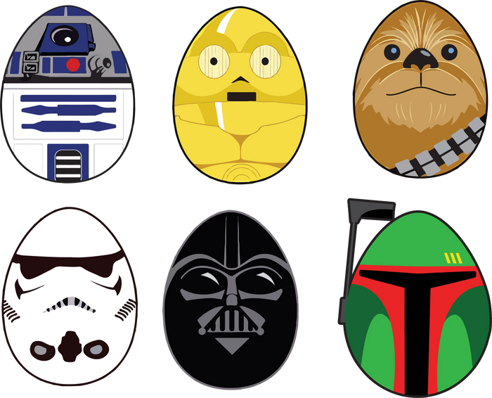 Star Wars Easter Egg Design pressed on a garment