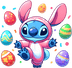 Baby Stitch Bunny Easter Design - DTF Ready To Press