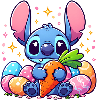 Baby Stitch Cute Easter Design - DTF Ready To Press - DTF Dallas 