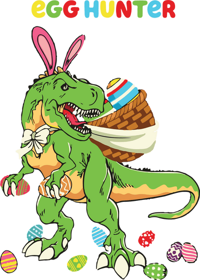 Egg Hunter Dino Easter Design - DTF Ready To Press - DTF Dallas 