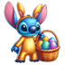 Bunny Stitch Easter Vibes Design - DTF Ready To Press