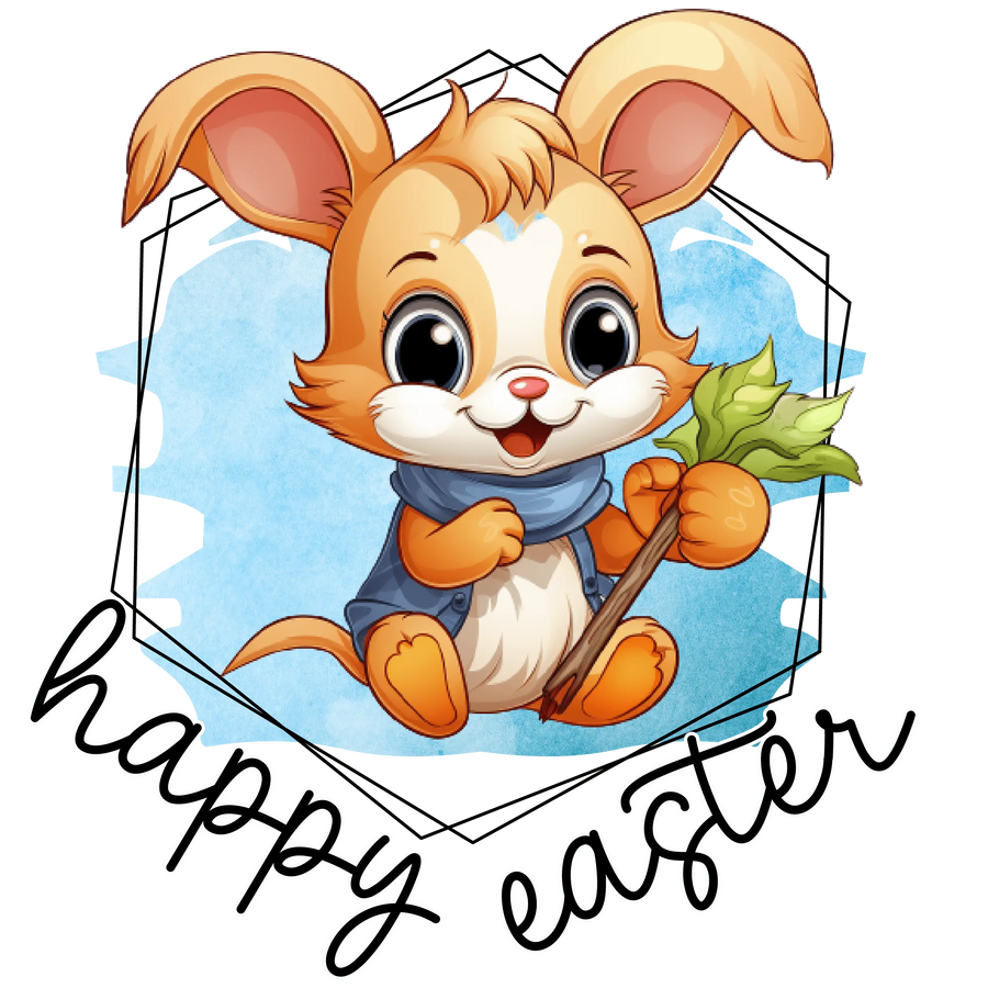Happy Easter Cute Bunny DTF-Ready to Press (V2) | DTF Dallas