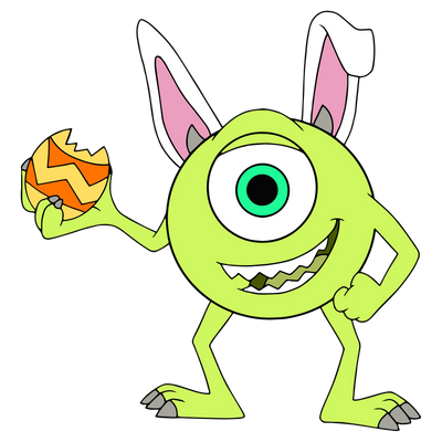 Disney Monsters - Mike Wazowski Easter Design | DTF Dallas - DTF Dallas 
