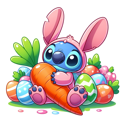 Cute Stitch Easter Design - DTF Ready To Press - DTF Dallas 
