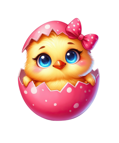 Happy easter Cute Chick Design - DTF Ready To Press - DTF Dallas 