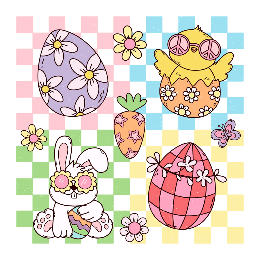 Retro Easter Design - DTF Ready To Press