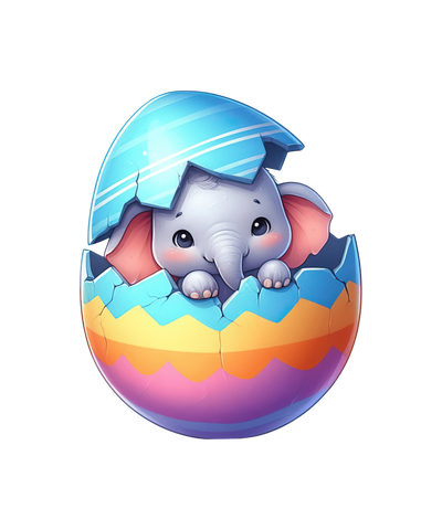 Baby Elephant Easter Design - DTF Ready To Press - DTF Dallas 