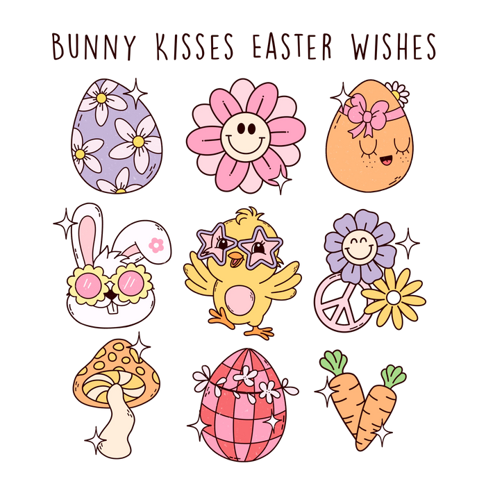 Funny Spring Celebrations Easter Design pressed on a garment