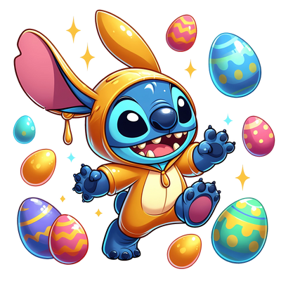 Disney Baby Stitch Happy Easter Design | DTF Dallas - DTF Dallas 