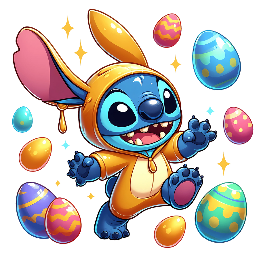 Disney Baby Stitch Happy Easter Design | DTF Dallas