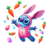 Lilo Stitch Happy Easter Design - DTF Ready To Press