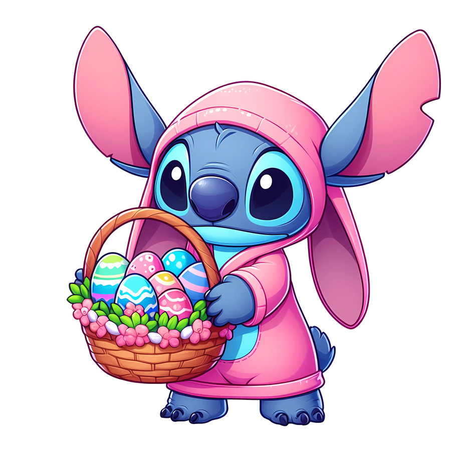 Disney Stitch Easter Design - DTF Ready To Press