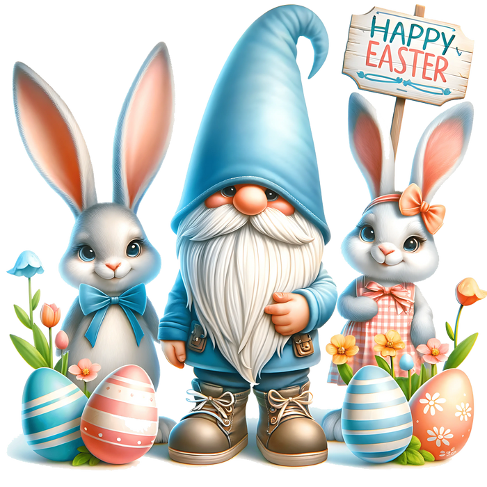 Cute Family Easter Design pressed on a garment