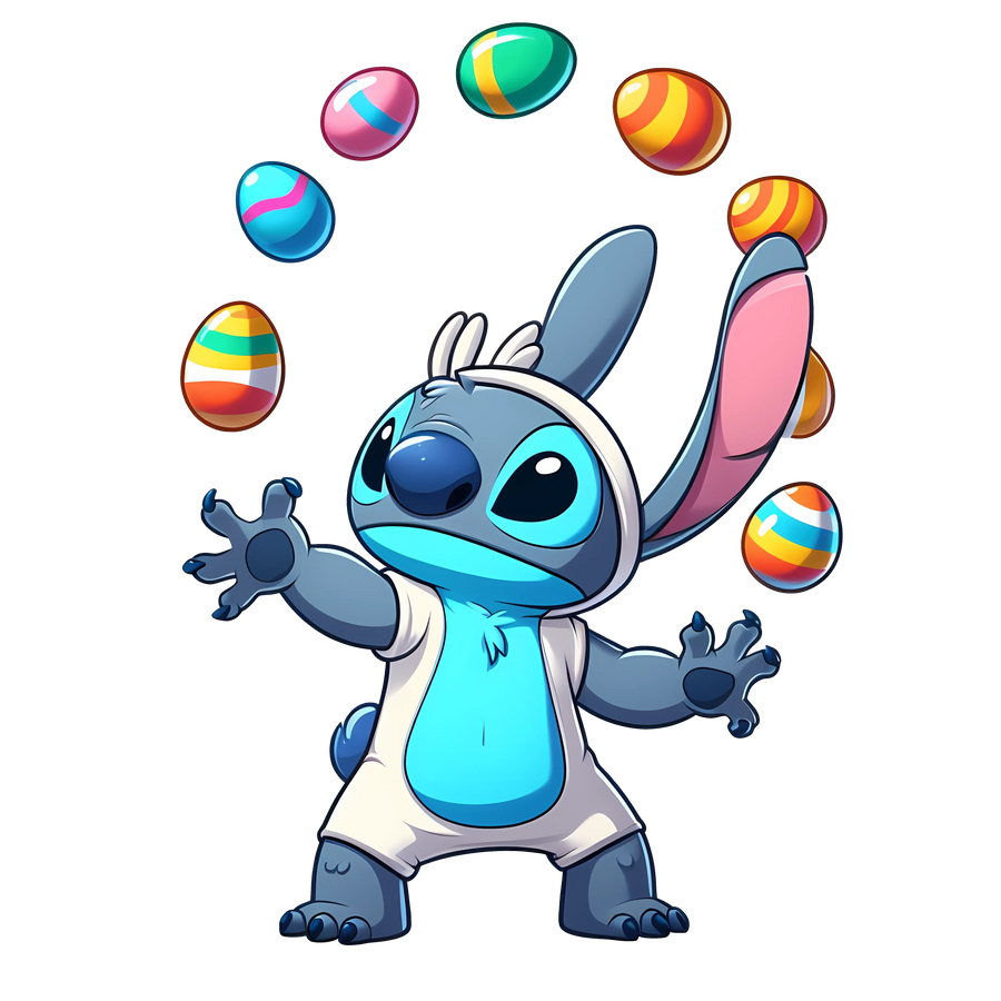 Stitch and Colorful Easter Egg Design | DTF Dallas