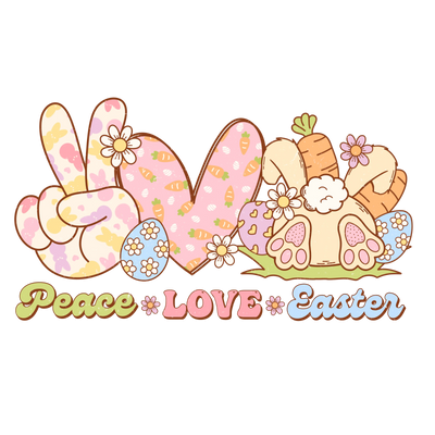 Peace Love Easter DTF Design Ready to Press V1 | DTF Dallas - DTF Dallas 