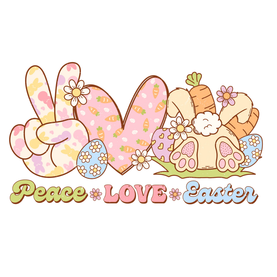 Peace Love Easter DTF Design Ready to Press V1 | DTF Dallas