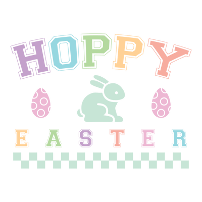 Hoppy Easter Colorful Design - DTF Ready To Press - DTF Dallas 