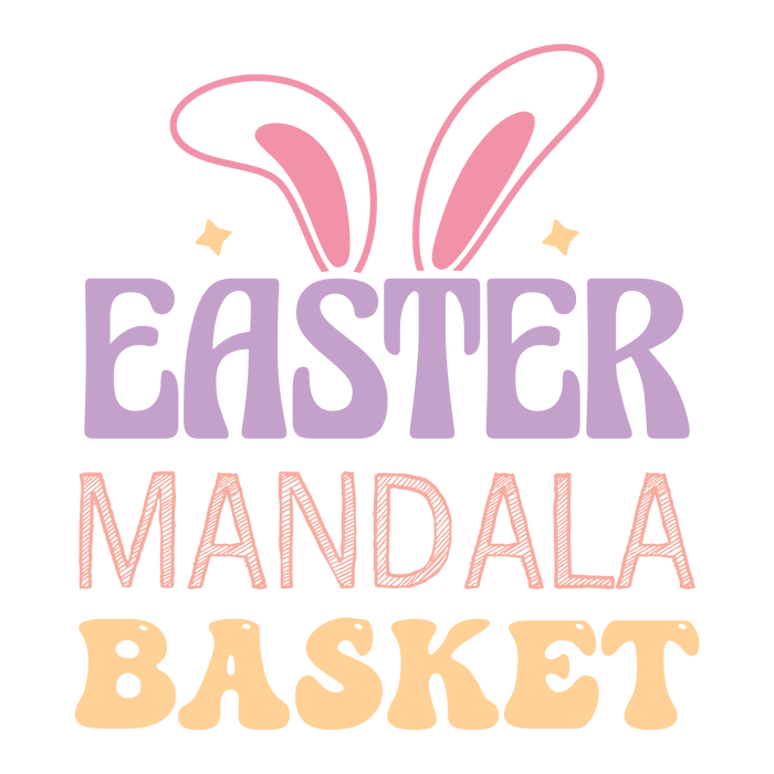 Easter Mandala Basket Design pressed on a garment