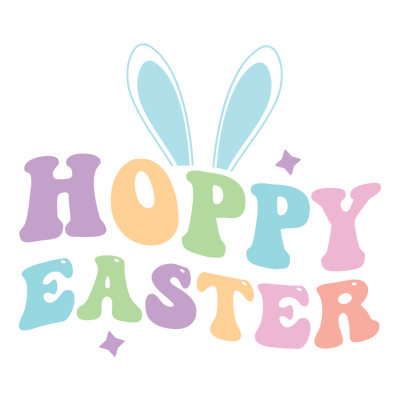 Hoppy Easter Bunny Design - DTF Ready To Press - DTF Dallas 