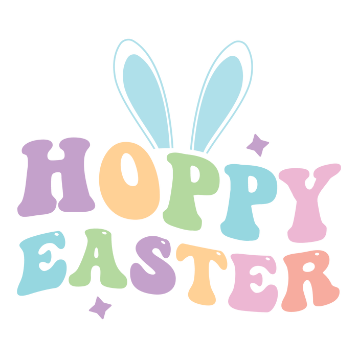 Hoppy Easter Bunny Design pressed on a garment