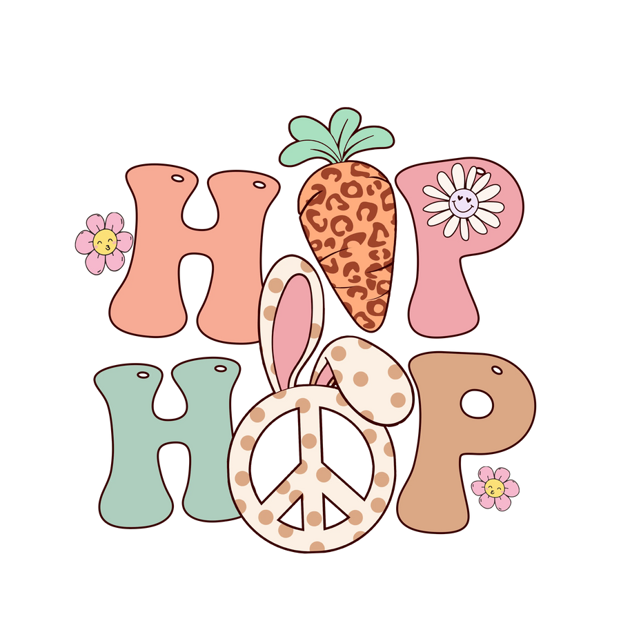 Hip Hop Easter Peace Design - DTF Ready To Press