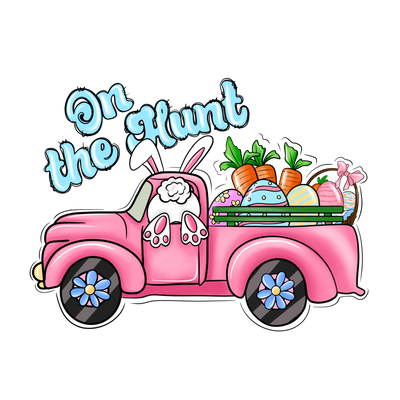 On the Hunt - Easter Bunny and Truck Design | DTF Dallas - DTF Dallas 