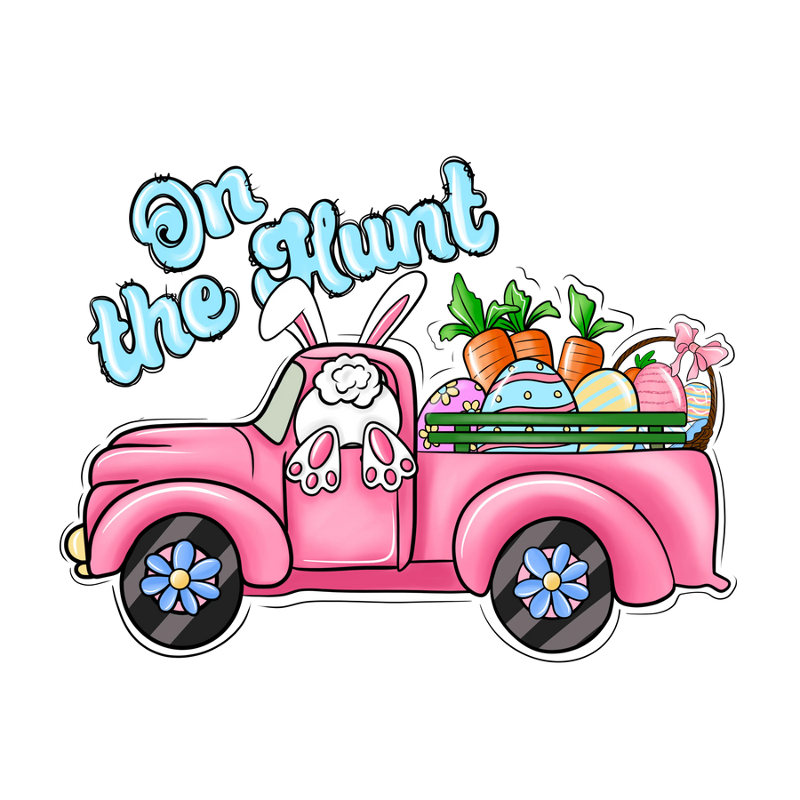 On the Hunt - Easter Bunny and Truck Design | DTF Dallas