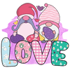 Gnome Easter Love Design - DTF Ready To Press