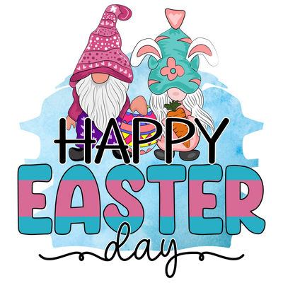 Happy Easter Day Gnome Design - DTF Ready To Press - DTF Dallas 