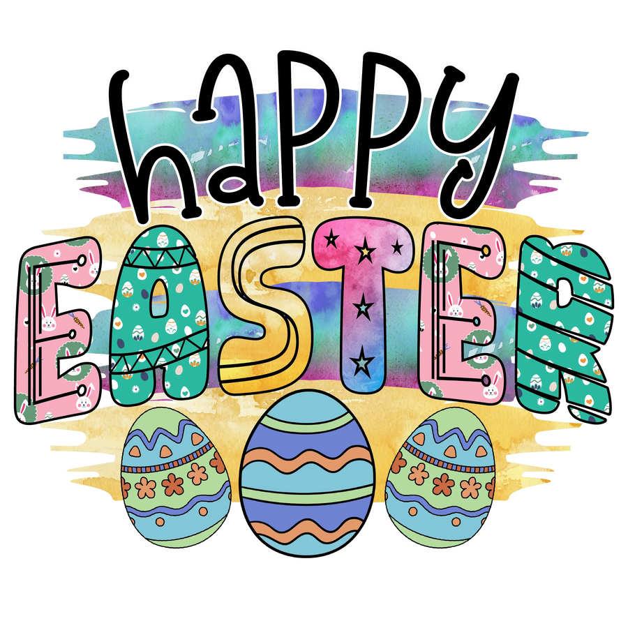 Happy Easter Hunting Egg Design - DTF Ready To Press