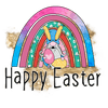 Happy Easter Gnome Rainbow Design - DTF Ready To Press