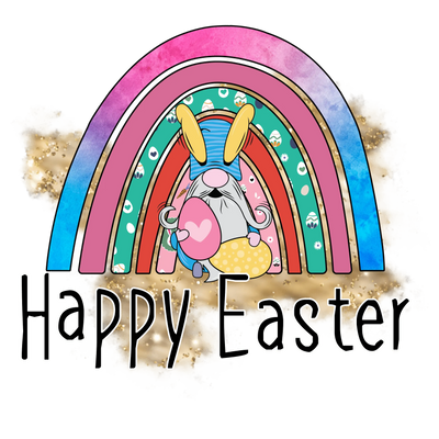 Happy Easter Gnome Rainbow Design | DTF Dallas - DTF Dallas 
