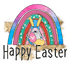 Happy Easter Gnome Rainbow Design - DTF Ready To Press