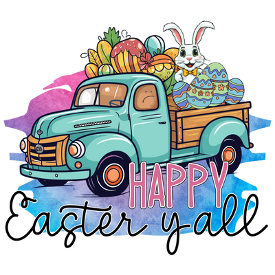 Happy Easter Yall Design - DTF Ready To Press - DTF Dallas 
