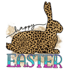 Happy Easter Bunny Leopard Ready to Press (V2) | DTF Dallas