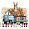 Happy Easter Bunny And Truck Design - DTF Ready To Press