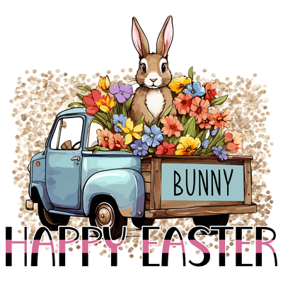 Happy Easter Bunny and Truck Design | DTF Dallas - DTF Dallas 