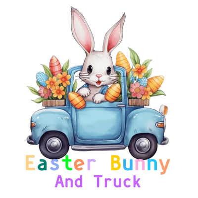 Easter Cute Bunny and Truck Design | DTF Dallas - DTF Dallas 