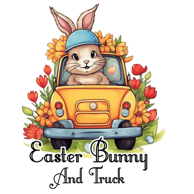 Easter Bunny and Truck Design DTF-Ready Press | DTF Dallas - DTF Dallas 