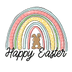 Happy Easter Bunny Rainbow Design - DTF Ready To Press