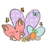 Easter Cute Bunny Heart Design - DTF Ready To Press