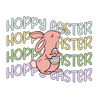 Hoppy Easter Cute Bunny Design - DTF Ready To Press